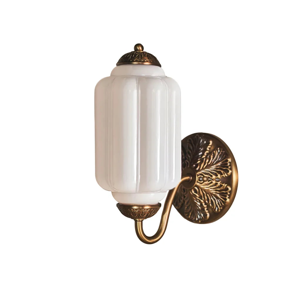 Elegant Milk Glass Wall Sconce – Wall Lamp for Ambient Lighting in Living Room, Hallway, or Bedroom 0