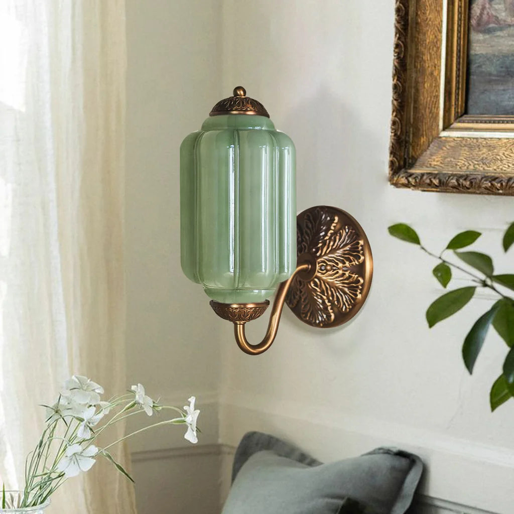 Elegant Milk Glass Wall Sconce – Wall Lamp for Ambient Lighting in Living Room, Hallway, or Bedroom 2