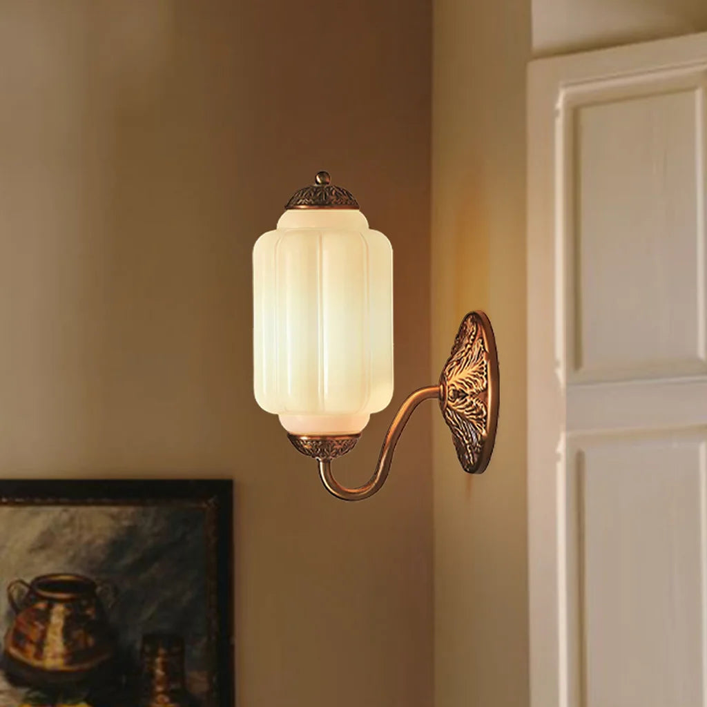 Elegant Milk Glass Wall Sconce – Wall Lamp for Ambient Lighting in Living Room, Hallway, or Bedroom 6