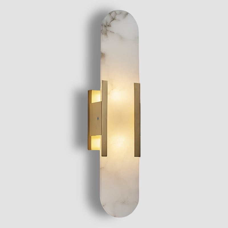 Elegant Oval Marble Wall Sconce Lighting with Adjustable LED – Durable Wall Lamp for Home Decor 1