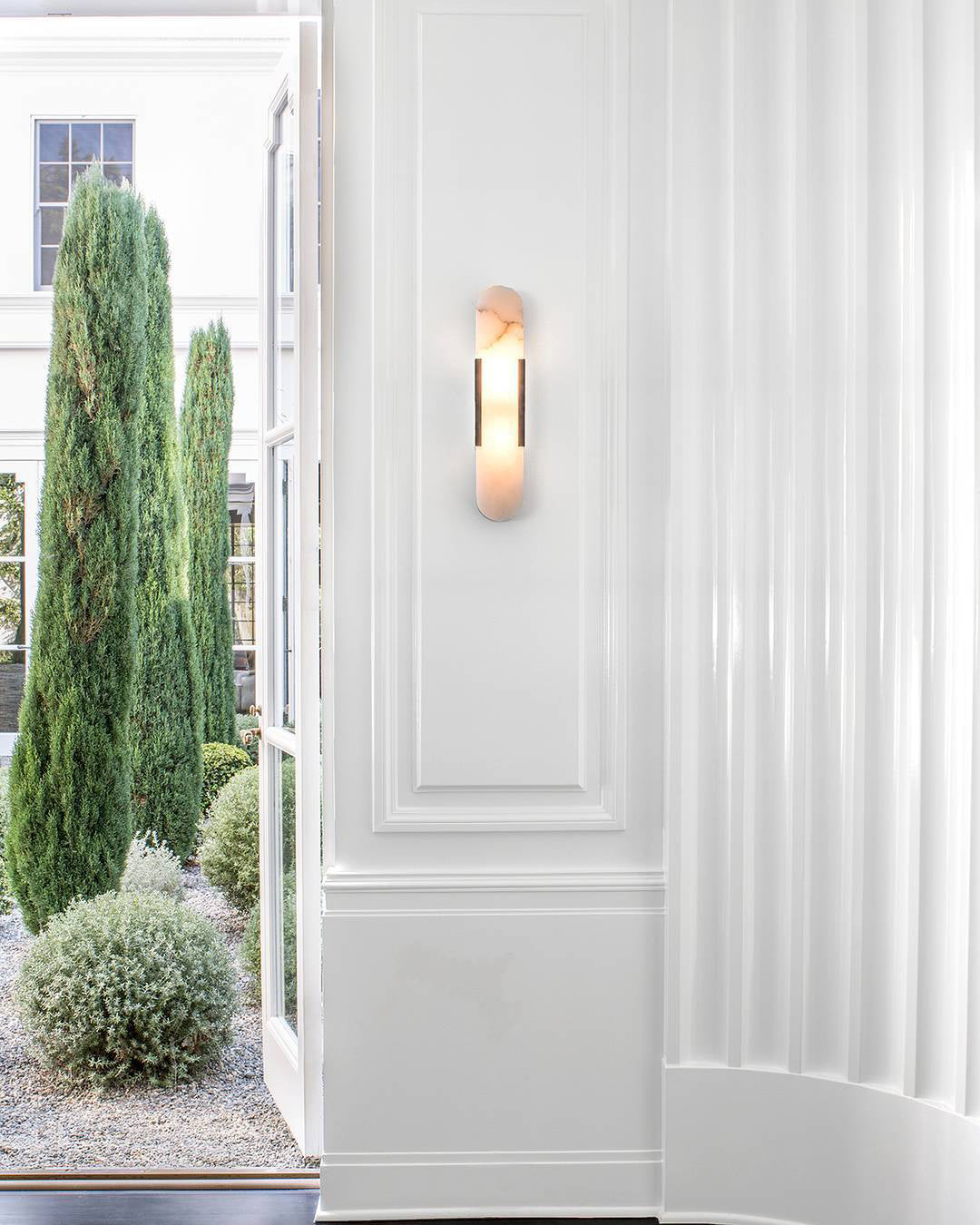 Elegant Oval Marble Wall Sconce Lighting with Adjustable LED – Durable Wall Lamp for Home Decor 3