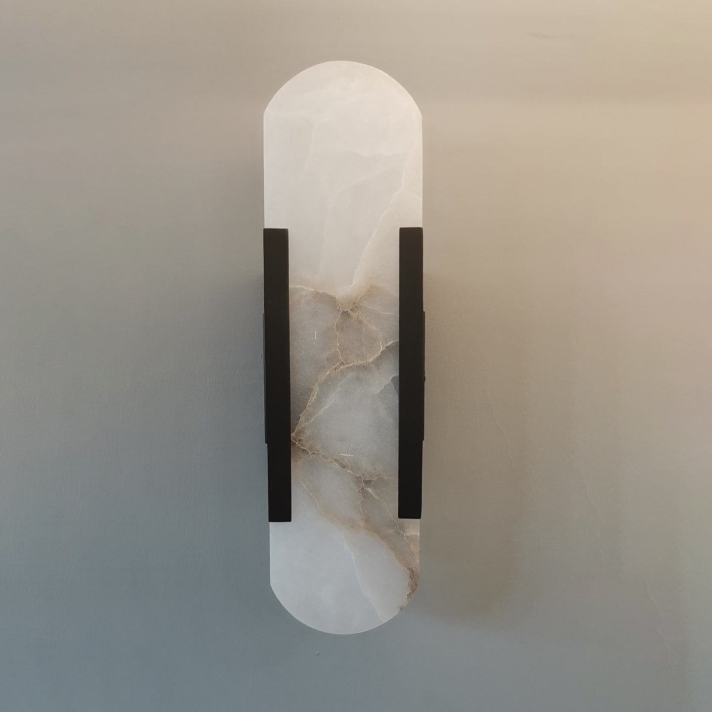 Elegant Oval Marble Wall Sconce Lighting with Adjustable LED – Durable Wall Lamp for Home Decor 9