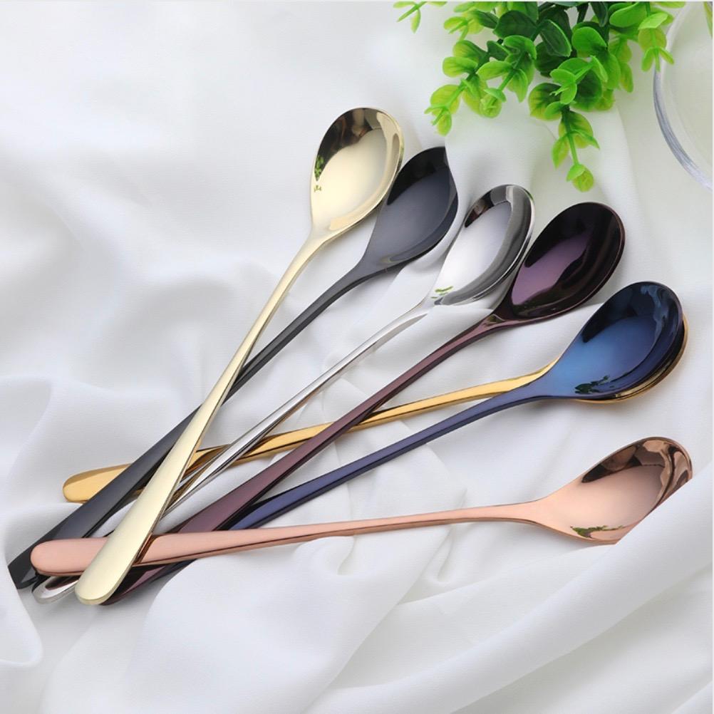 Elegant Plated Stainless Steel Dessert Spoon for Dessert – Multiple Color Options Available, Durable and Stylish 1