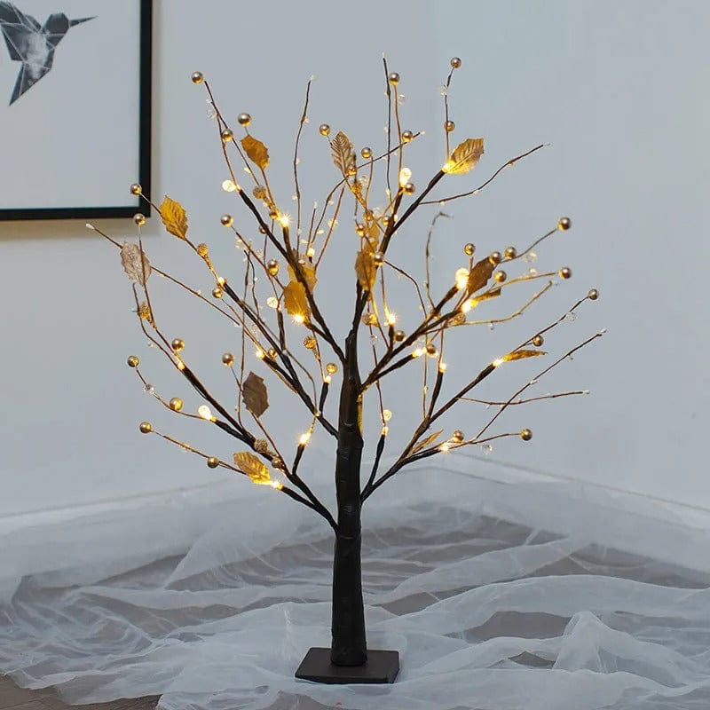 Elegant Spring Tree Table Lamp with Warm LED Lights – Battery Operated Bedside Lamp for Bedroom and Living Room Decor 1