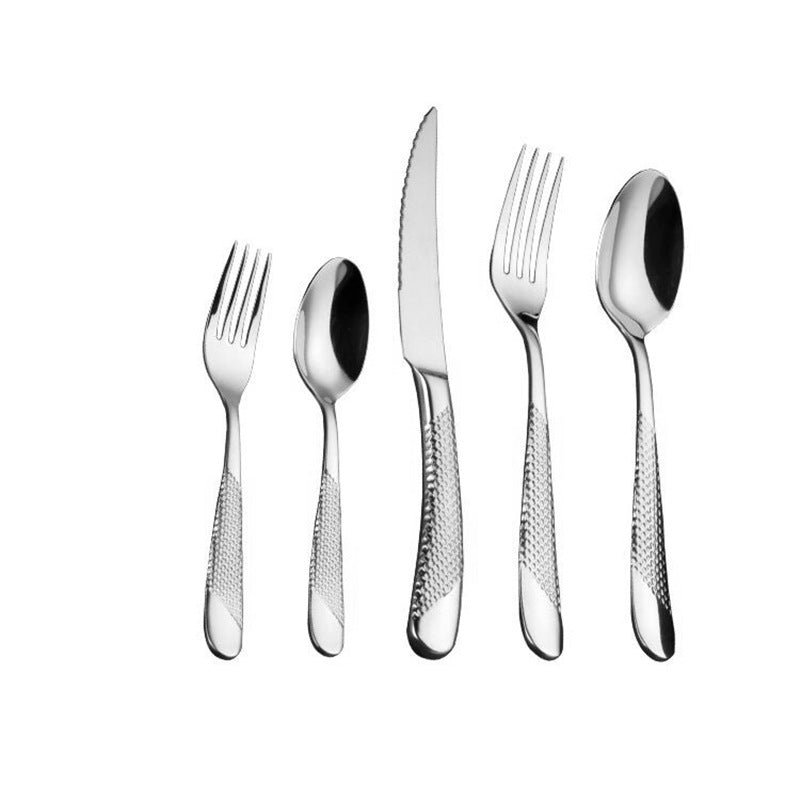 Elegant Stainless Steel Cutlery Set with Textured Grip – Choose 24, 30, 48, or 60 Piece Options for Stylish Dining 8