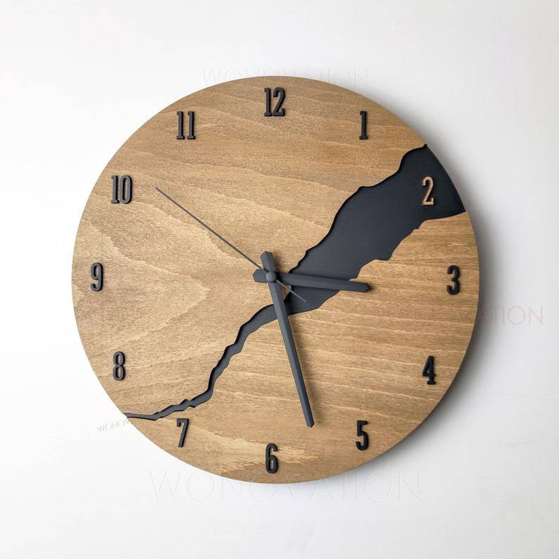 Elegant Wooden Wall Clock Decor – Timeless Design, Available in Multiple Styles and Sizes 0