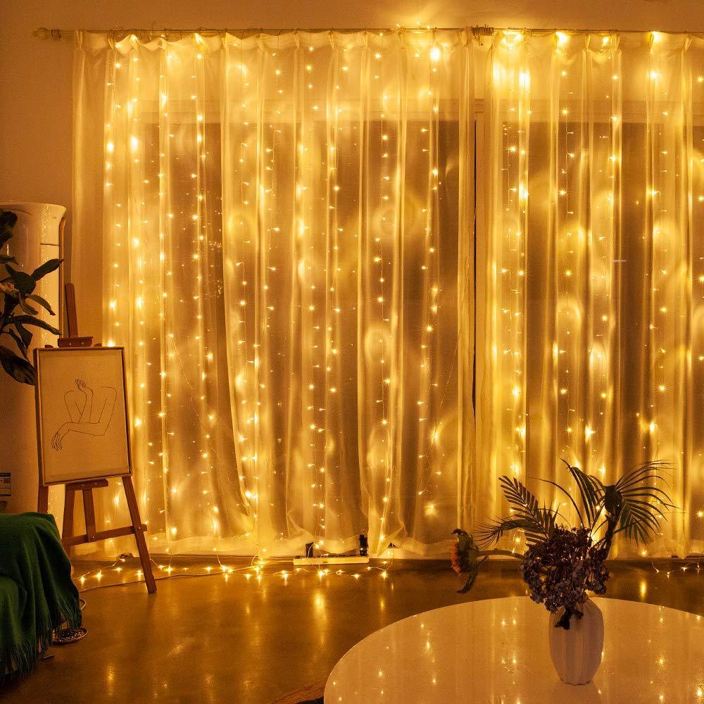 Fairy Curtain LED String Lights with Remote Control – Waterproof Outdoor String Lights for Home and Garden Decor 0