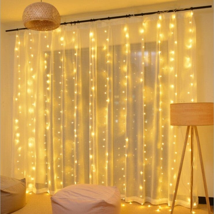 Fairy Curtain LED String Lights with Remote Control – Waterproof Outdoor String Lights for Home and Garden Decor 3