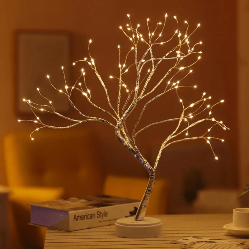 Fairy Tree Table Lamp with Adjustable Branches – Battery Operated Warm White LED for Indoor and Outdoor Use 0