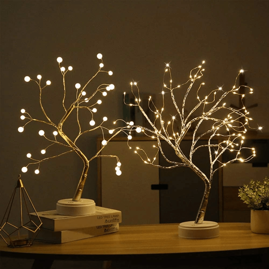 Fairy Tree Table Lamp with Adjustable Branches – Battery Operated Warm White LED for Indoor and Outdoor Use 1