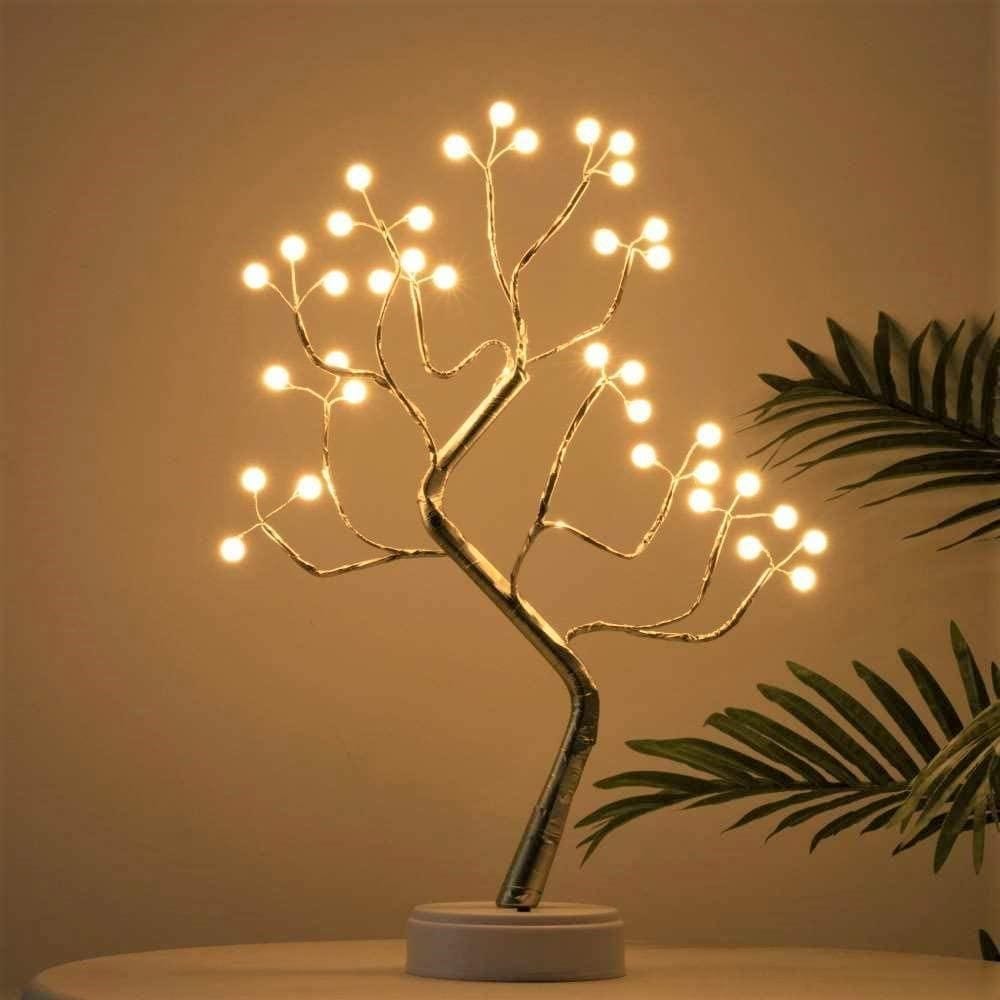 Fairy Tree Table Lamp with Adjustable Branches – Battery Operated Warm White LED for Indoor and Outdoor Use 6