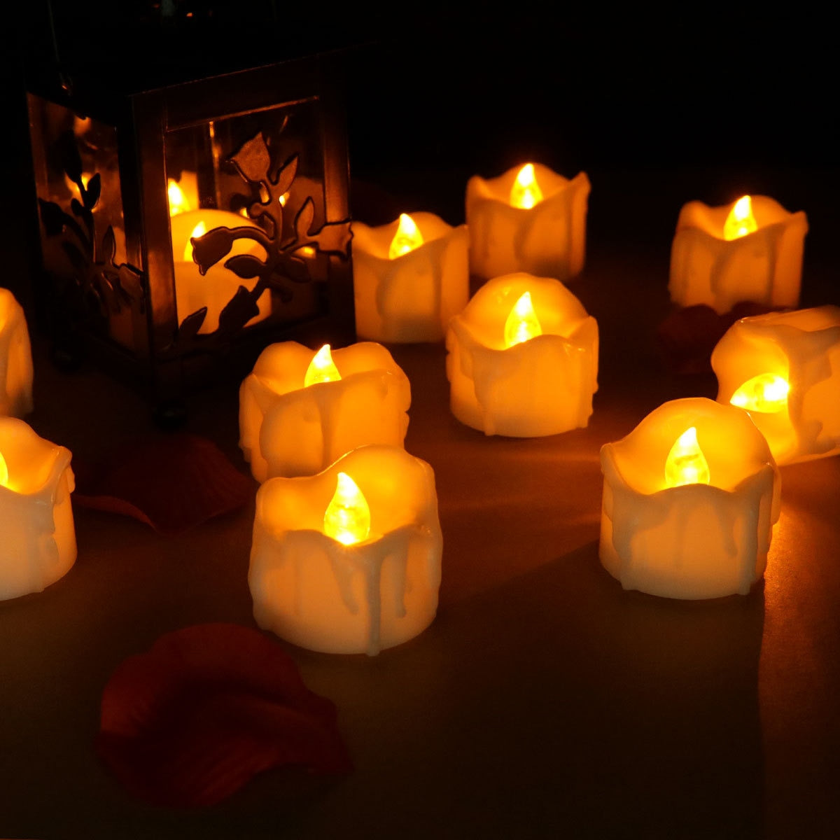 Flameless LED Tea Lights – Warm Flickering Glow for Safe Ambient Lighting, Battery Operated, 6-Pack 7
