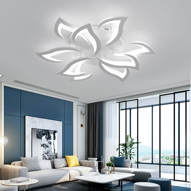 Flower-Shaped LED Ceiling Light Fixture, Energy-Efficient Iron Flush Mount for Living Room and Bedroom, 24W/40W Options 11