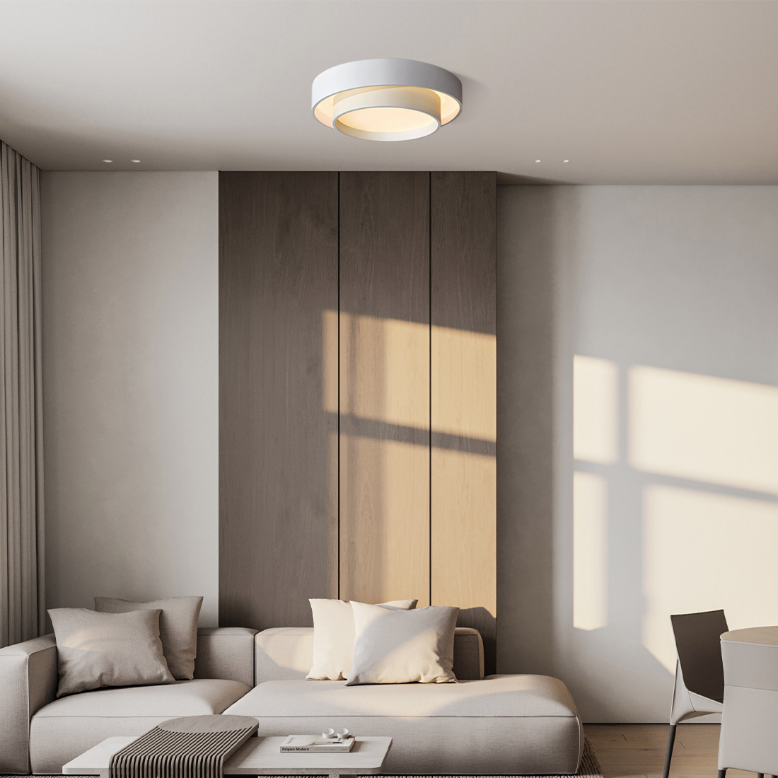 Flush Mount Ceiling Light - Modern Disc Design with Adjustable Brightness, LED Ceiling Fixture for Home and Office 5
