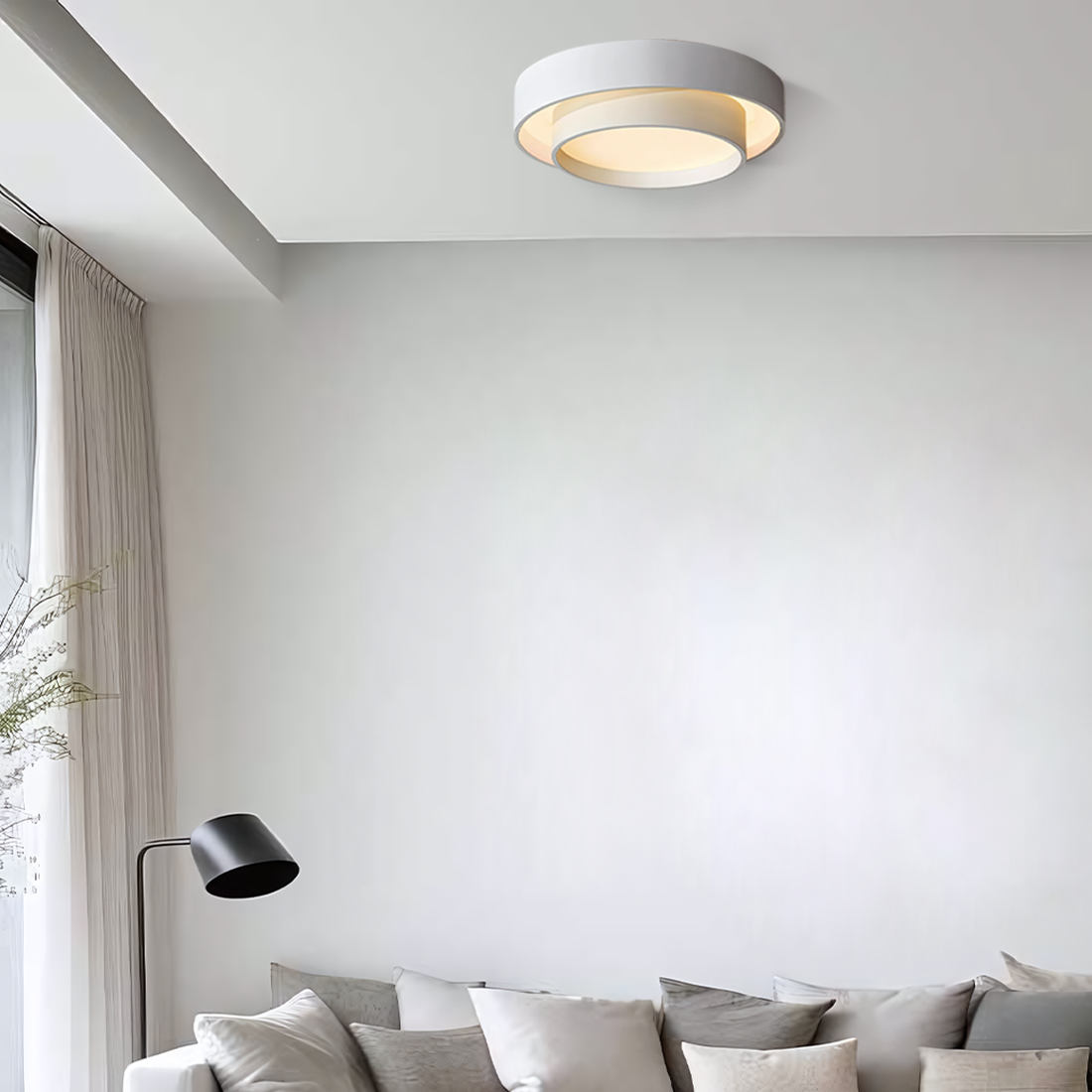Flush Mount Ceiling Light - Modern Disc Design with Adjustable Brightness, LED Ceiling Fixture for Home and Office 6