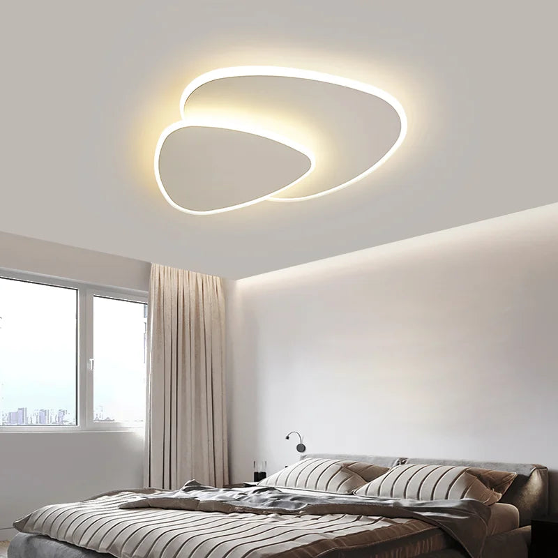 Flush Mount Ceiling Light Fixture – Minimalist Multi-Layer LED Ceiling Light for Home and Office, Matte White Finish, 24 Inches 0