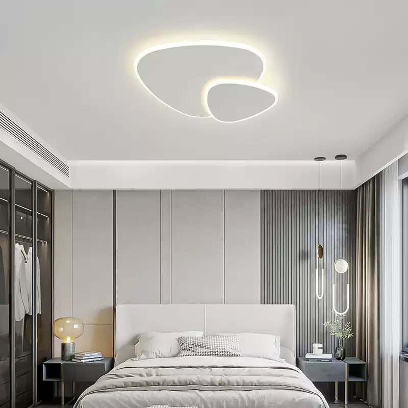 Flush Mount Ceiling Light Fixture – Minimalist Multi-Layer LED Ceiling Light for Home and Office, Matte White Finish, 24 Inches 1