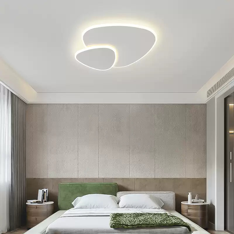 Flush Mount Ceiling Light Fixture – Minimalist Multi-Layer LED Ceiling Light for Home and Office, Matte White Finish, 24 Inches 2