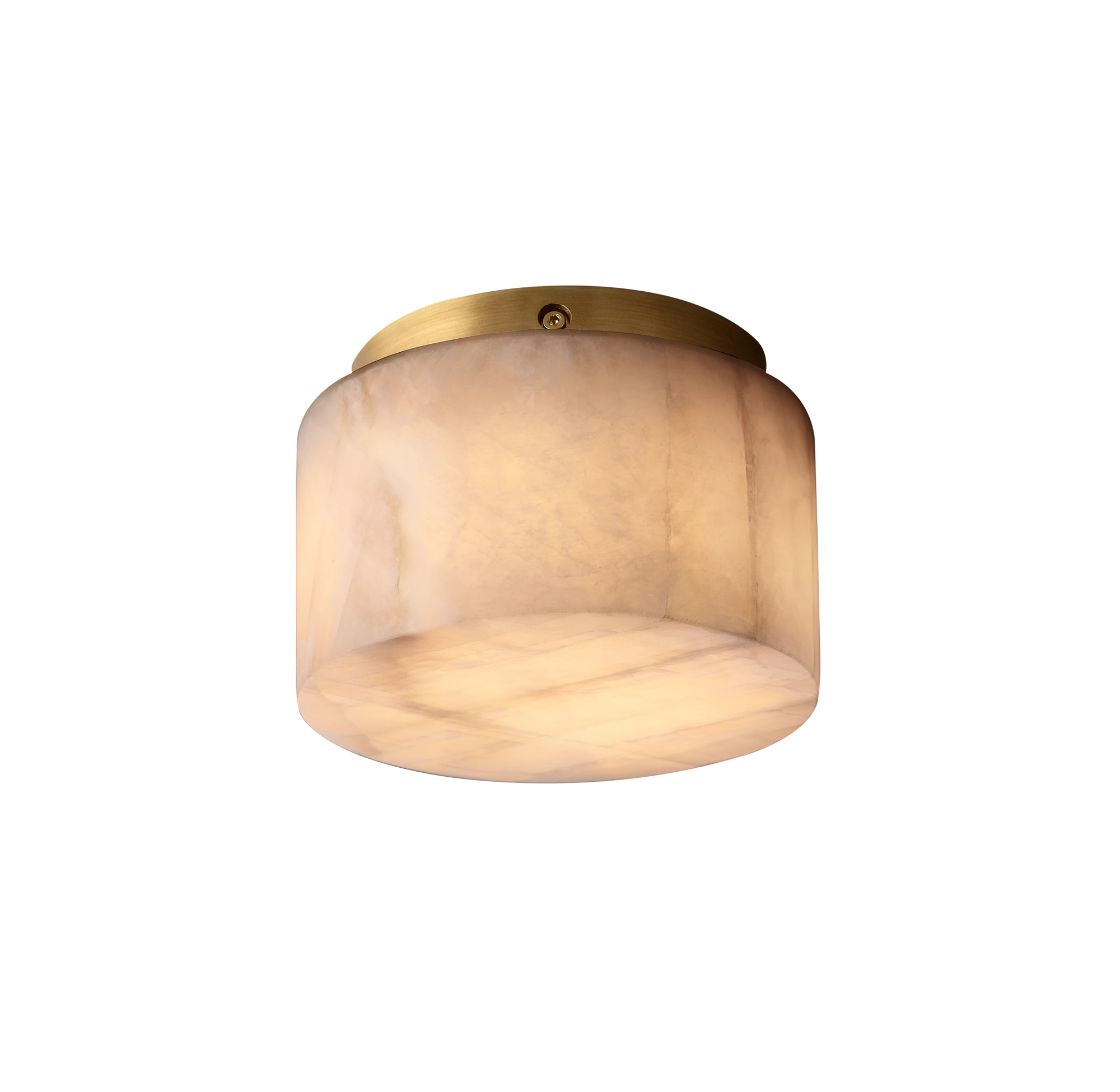 Flush Mount Ceiling Light Fixture in Alabaster - LED Compatible, Minimalist Design, Warm Glow - Available in Multiple Sizes and Finishes 1