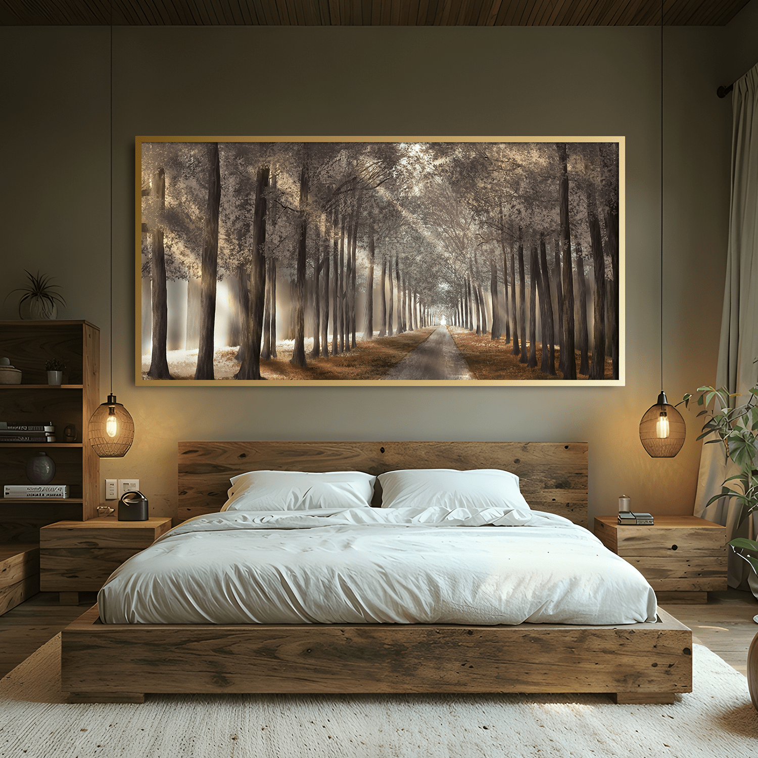 Forest Strolls Canvas Print – Nature Wall Art for Tranquil Home Decor, 24x36 Inches, Unframed 1