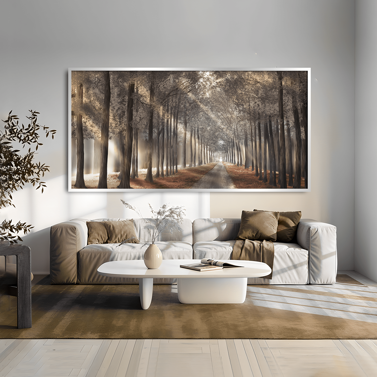 Forest Strolls Canvas Print – Nature Wall Art for Tranquil Home Decor, 24x36 Inches, Unframed 2