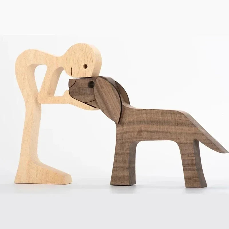 Hand-Carved Wooden Animal Ornaments – Unique Danish Home Decor for Animal Lovers, 10-12 cm, Natural Solid Wood 0