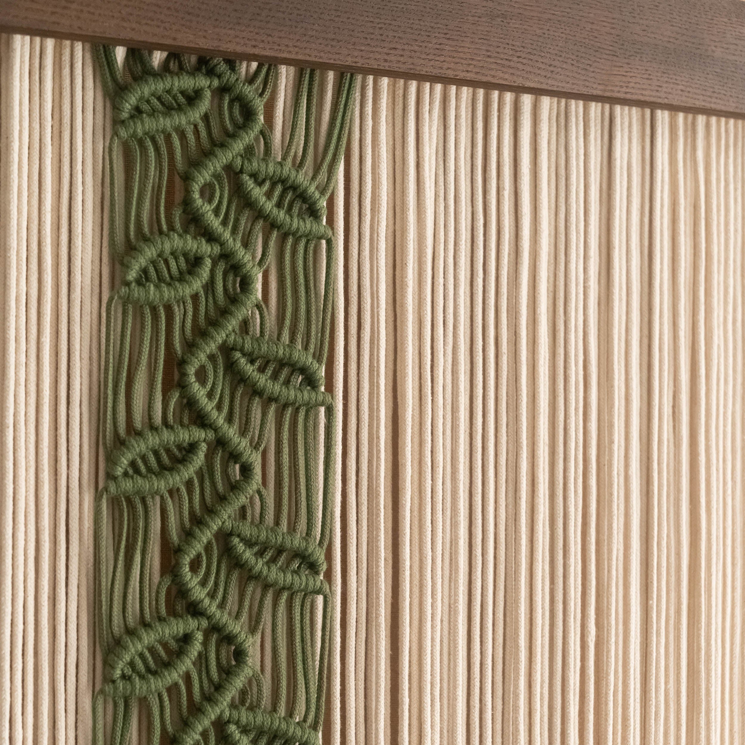 Handcrafted Macrame Wall Hanging with Leaf Vine Design – Boho Wall Art Decor for Living Room 1
