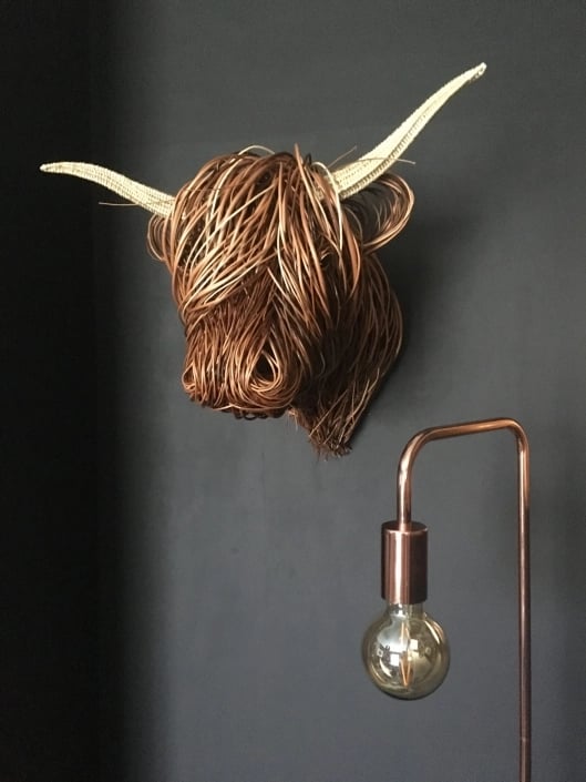 Handmade Cow Wall Sculpture Art – Rustic Home Decor with Life-Like Detailing, Large Size for Striking Wall Display 0