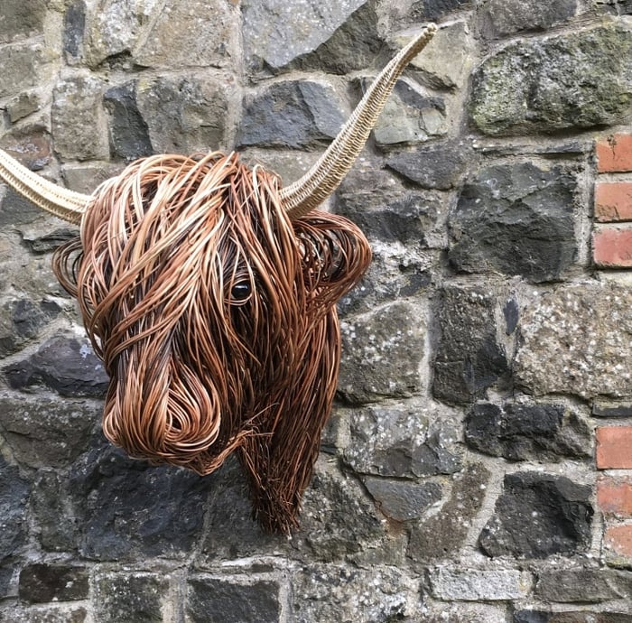 Handmade Cow Wall Sculpture Art – Rustic Home Decor with Life-Like Detailing, Large Size for Striking Wall Display 1
