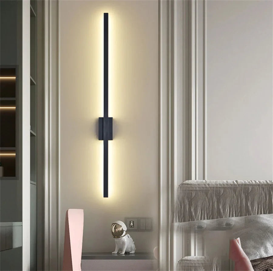 Industrial Minimalist LED Wall Light - Iron Wall Sconce for Modern Living Room and Hallway Illumination 8
