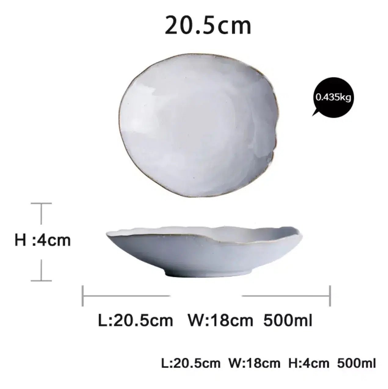 Irregular White Ceramic Plates and Dishes Set – Durable Tableware for Stylish Dining, Microwave and Dishwasher Safe 9