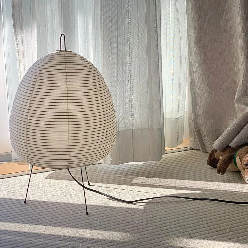 Japanese Rice Paper LED Table Lamp – Artistic Design for Bedroom and Living Room Decor 5