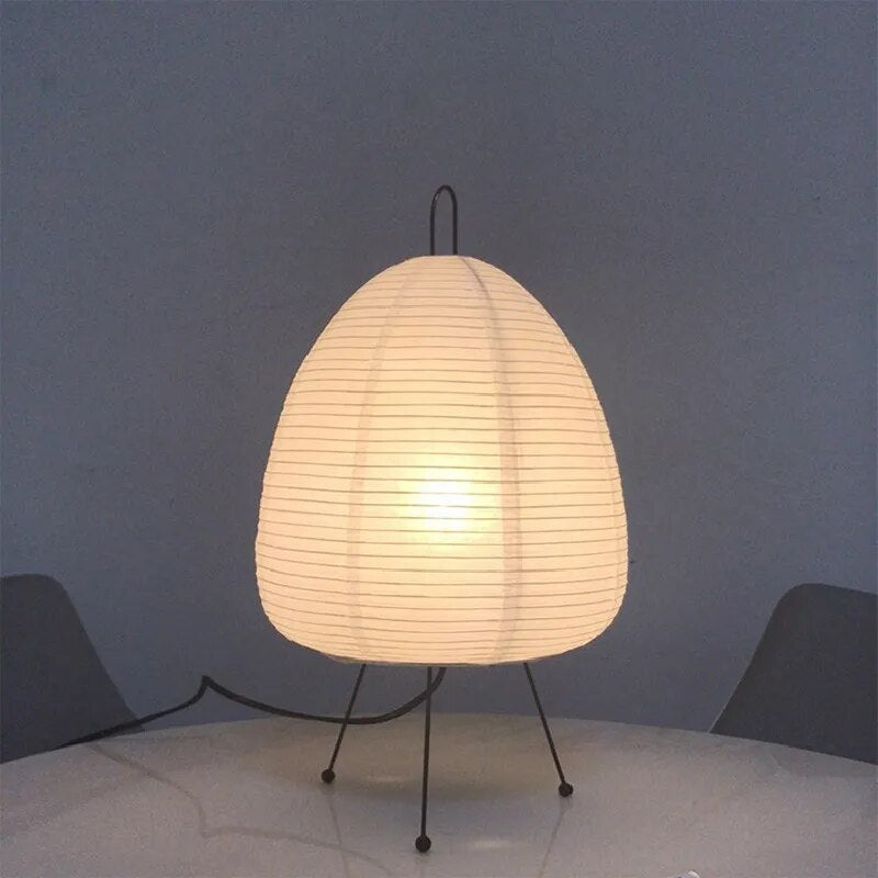 Japanese Rice Paper LED Table Lamp – Artistic Design for Bedroom and Living Room Decor 6