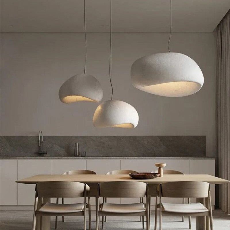 Japanese Wabi-Sabi Chandelier Light – Minimalist LED Fixture with Adjustable Color Temperature for Home and Office 2