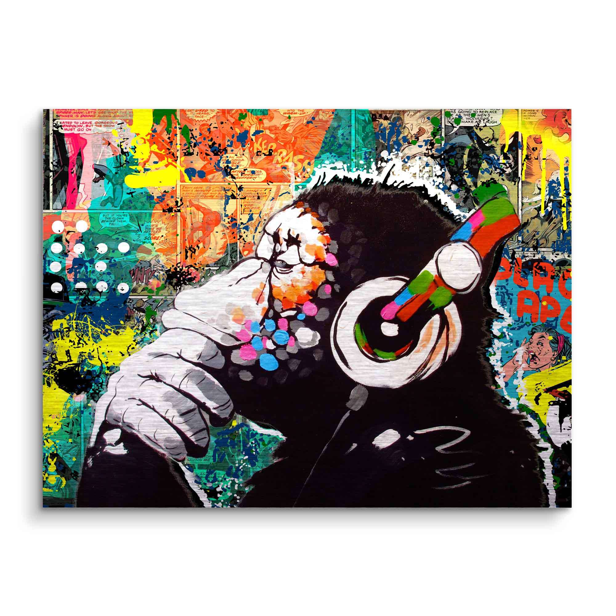 Keep Cool Music Art Print – High-Quality Modern Art Design with Whimsical Monkey Cartoon – Ready to Hang 2