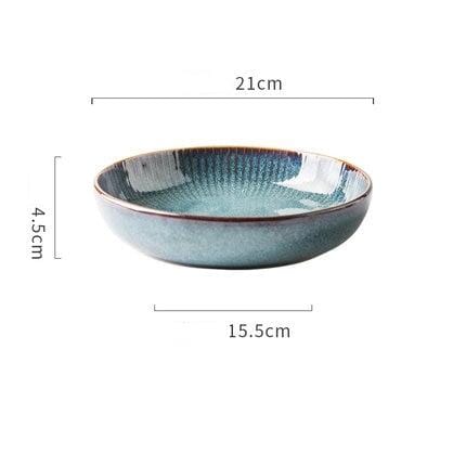 Kiln Glazed Ceramic Dinnerware Set - Durable Porcelain Plates for Elegant Dining, Microwave and Dishwasher Safe 0