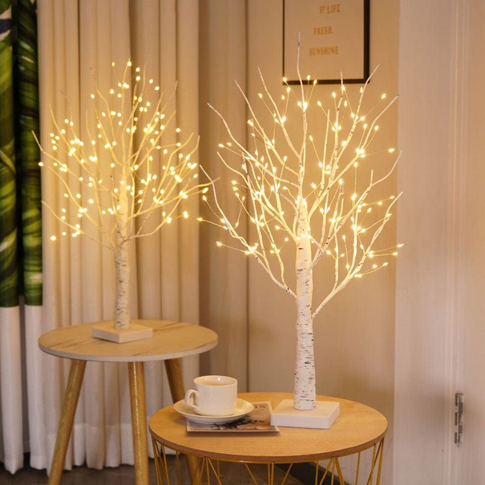 LED Birch Tree Table Lamp – Customizable Branches, Warm White Glow, Battery Operated for Bedroom or Living Room, 55 cm Height 1