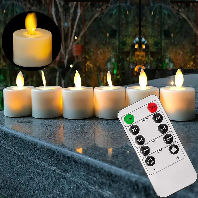LED Flameless Candles Set with Remote Control – Realistic Flickering Light, Safe Battery-Operated Decorative Candles for Home and Events 2