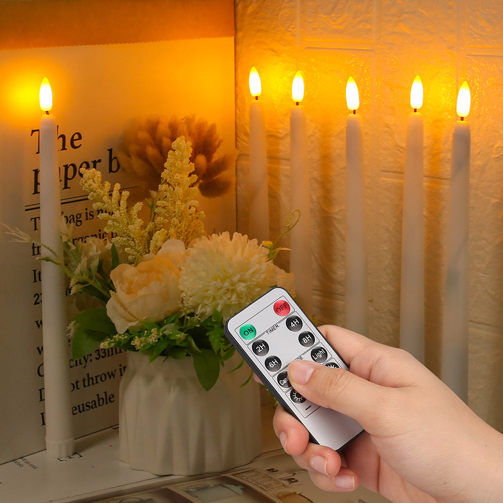 LED Flameless Taper Candles with Remote Control – Elegant Tall Candles for Home Décor, Safe and Energy-Efficient 2