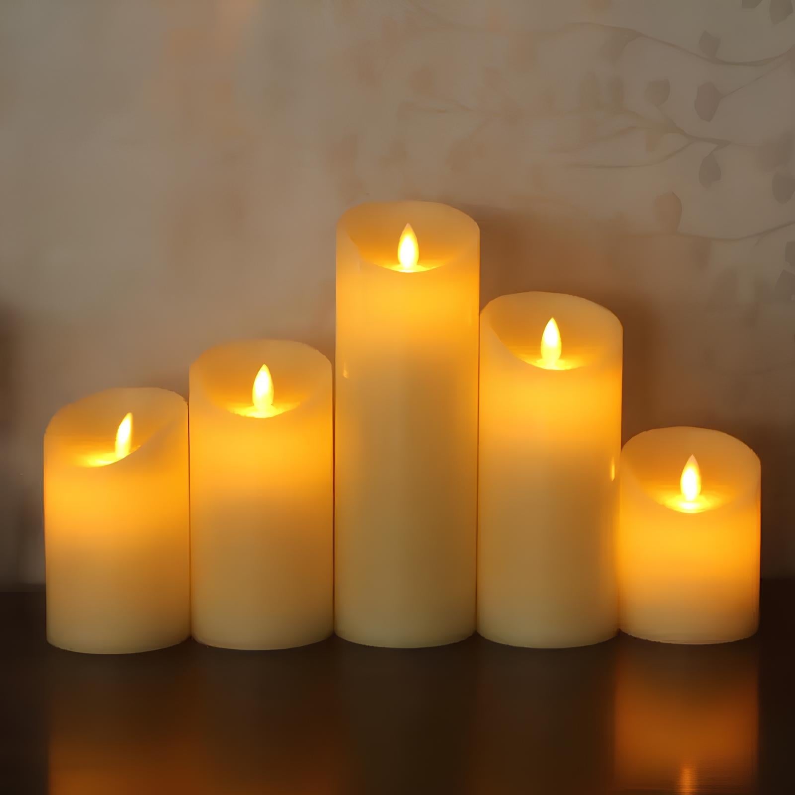 LED Pillar Candles with Flickering Flame Effect – Safe Flameless Battery Operated Candles for Home Decor and Events 6