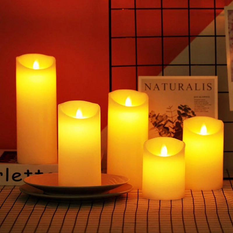 LED Pillar Candles with Flickering Flame Effect – Safe Flameless Battery Operated Candles for Home Decor and Events 7