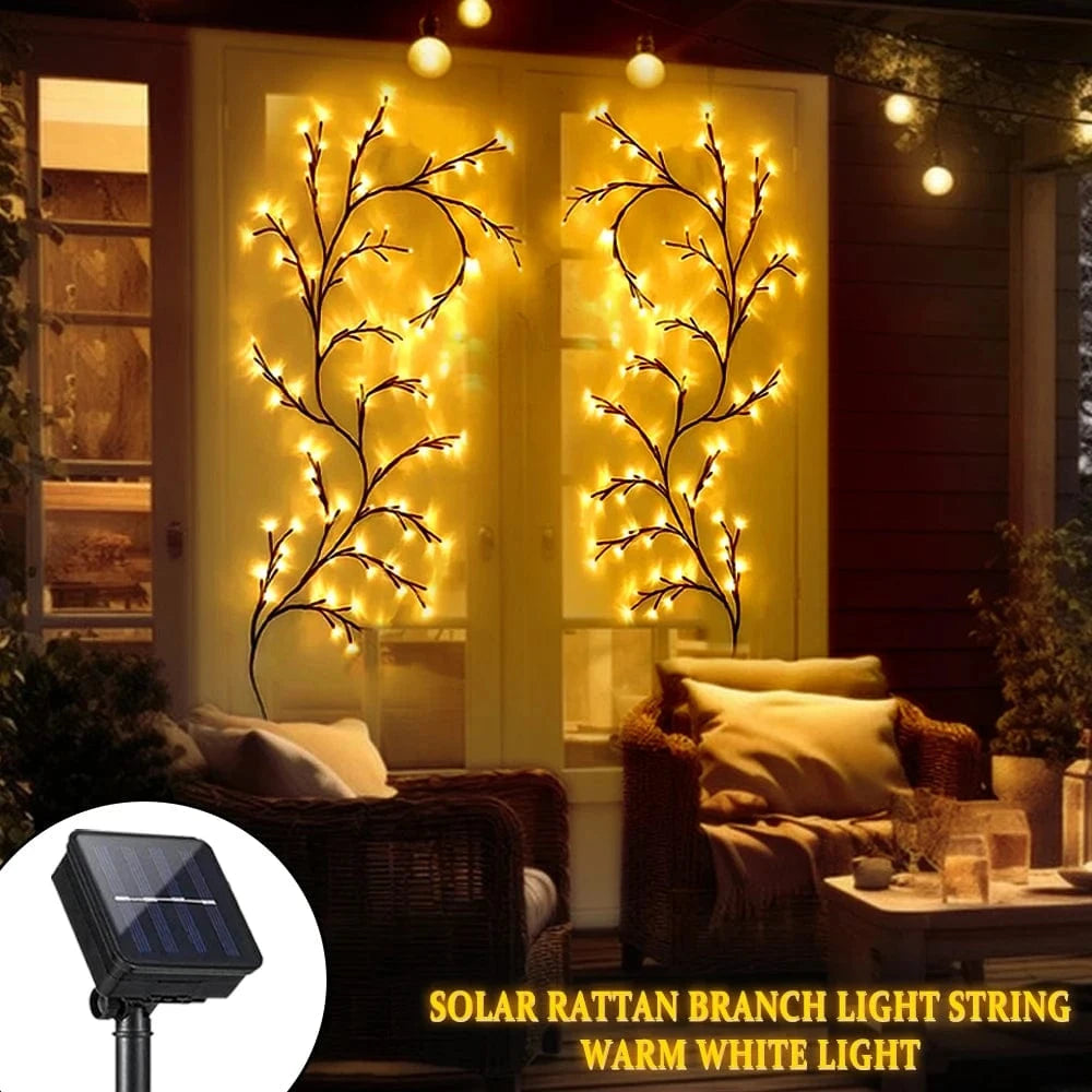 LED Tree Branch Lamp - Solar and USB Powered Decorative Light with 8 Modes for Indoor and Outdoor Use 3
