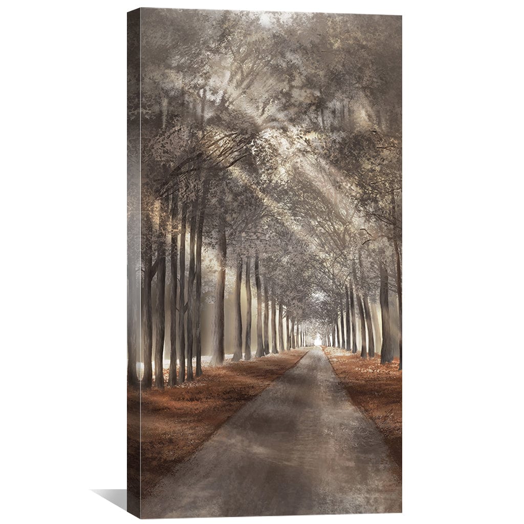 Large Forest Serenity Canvas Wall Art – Textured Nature Scene for Tranquil Wall Decor in Brown and White 3