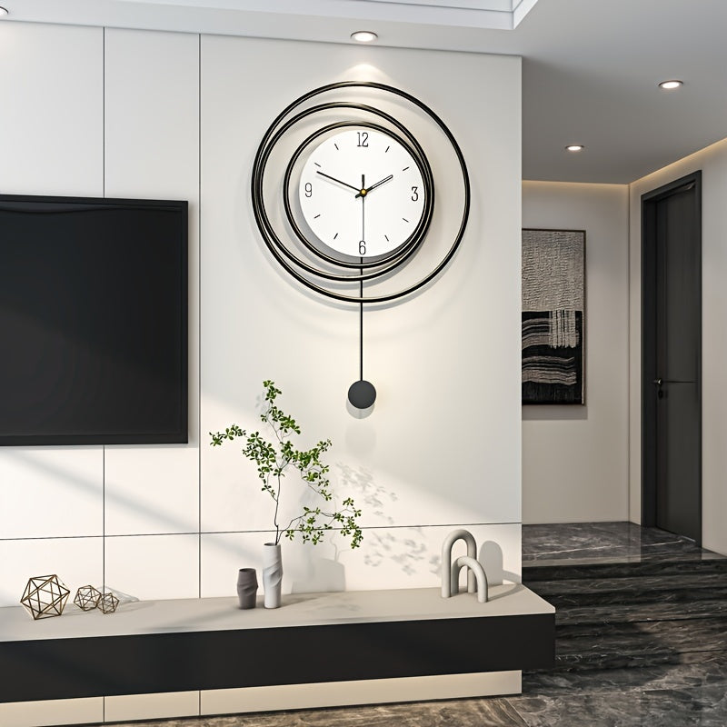 Large Modern Wall Clock Decor – 72 cm High, 45 cm Wide Metal Timepiece for Home and Office, Silent and Easy to Install 0