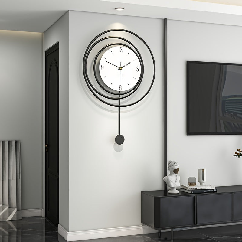 Large Modern Wall Clock Decor – 72 cm High, 45 cm Wide Metal Timepiece for Home and Office, Silent and Easy to Install 1