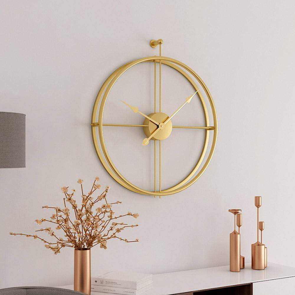 Large Openwork Metal Wall Clock in Black or Gold – Modern Wall Clock Decor for Stylish Home Accent 6