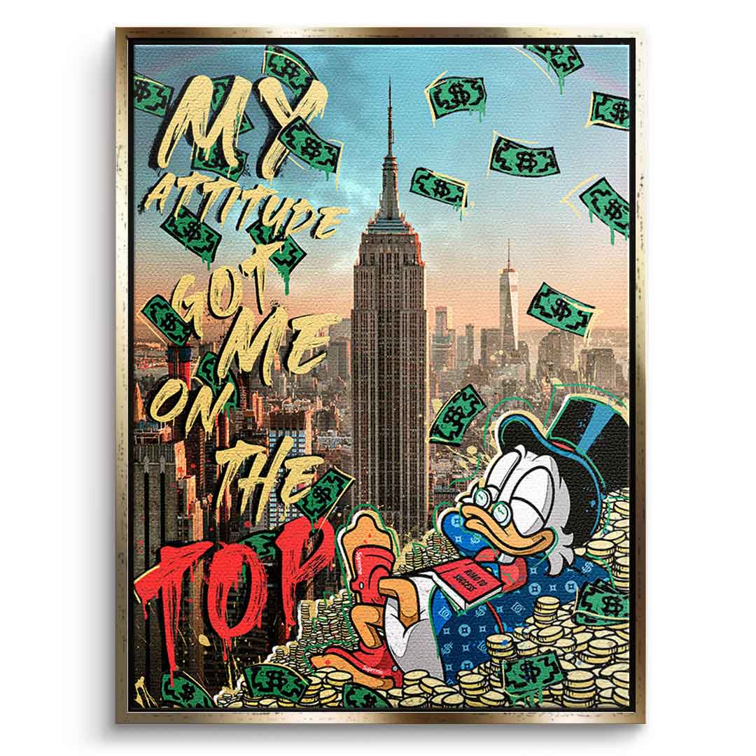 Limited Edition Canvas Wall Art - My Attitude Got Me to the Top - High-Quality Inspirational Canvas Prints 10