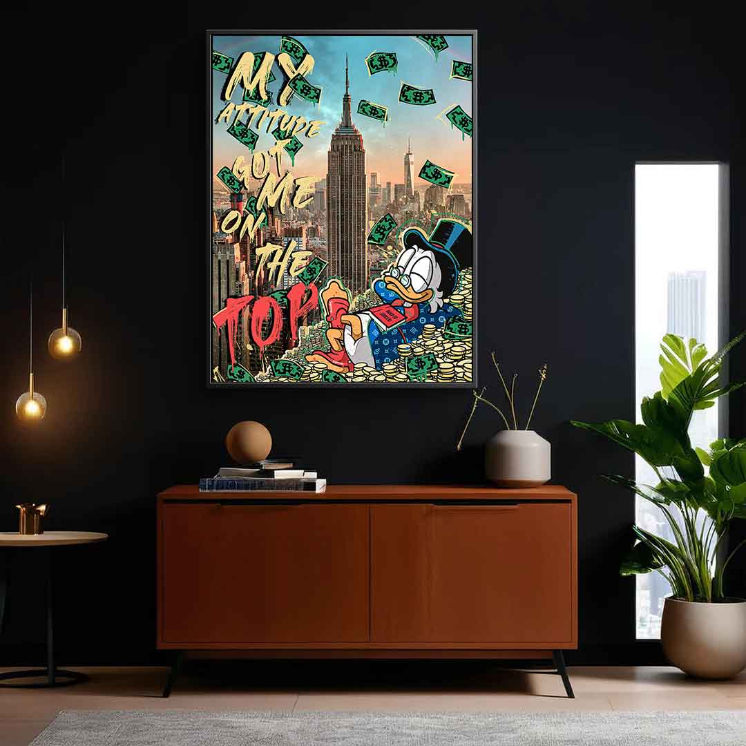 Limited Edition Canvas Wall Art - My Attitude Got Me to the Top - High-Quality Inspirational Canvas Prints 2