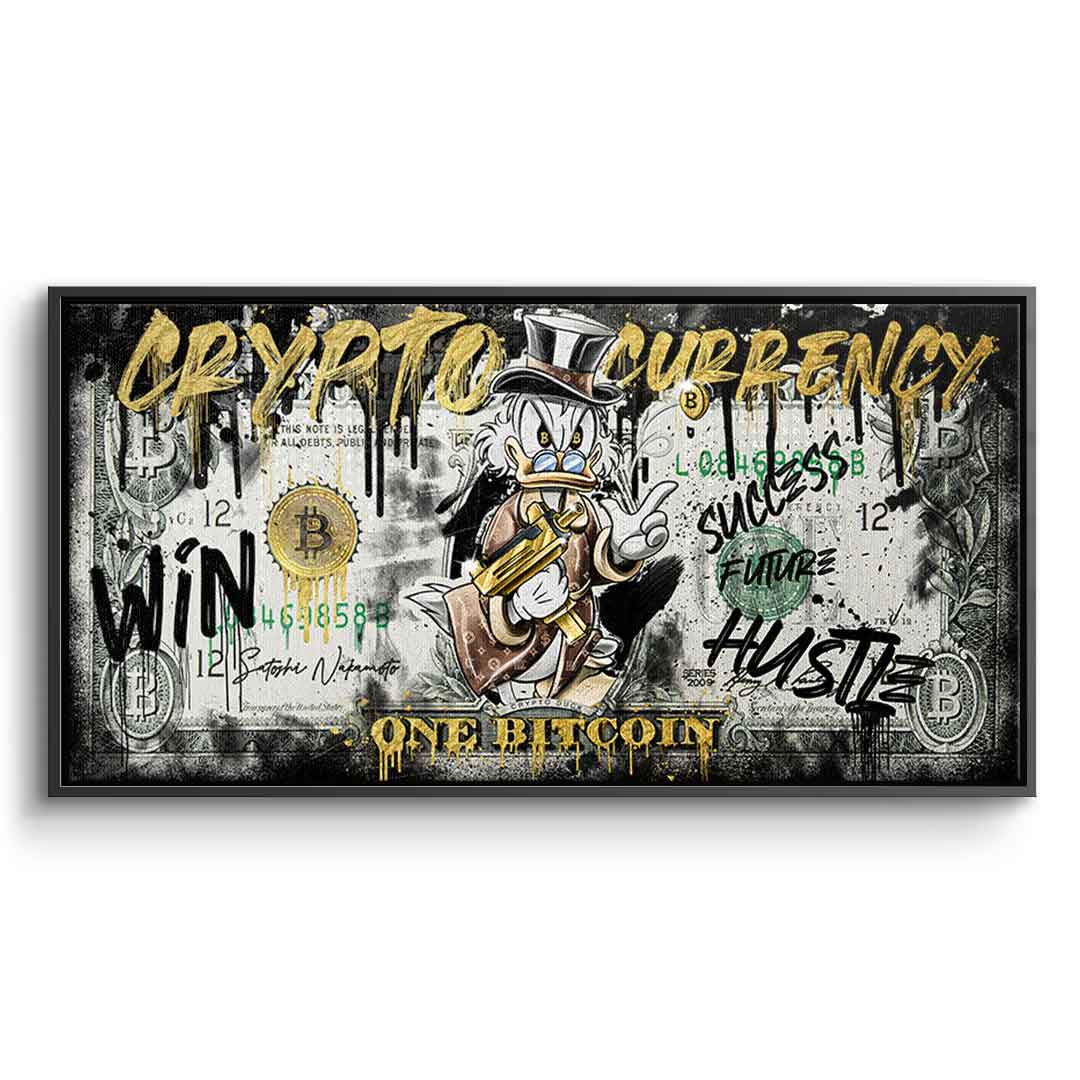 Limited Edition Crypto Duck Canvas Wall Art – High-Quality Gold and Black Prints for Modern Decor 11