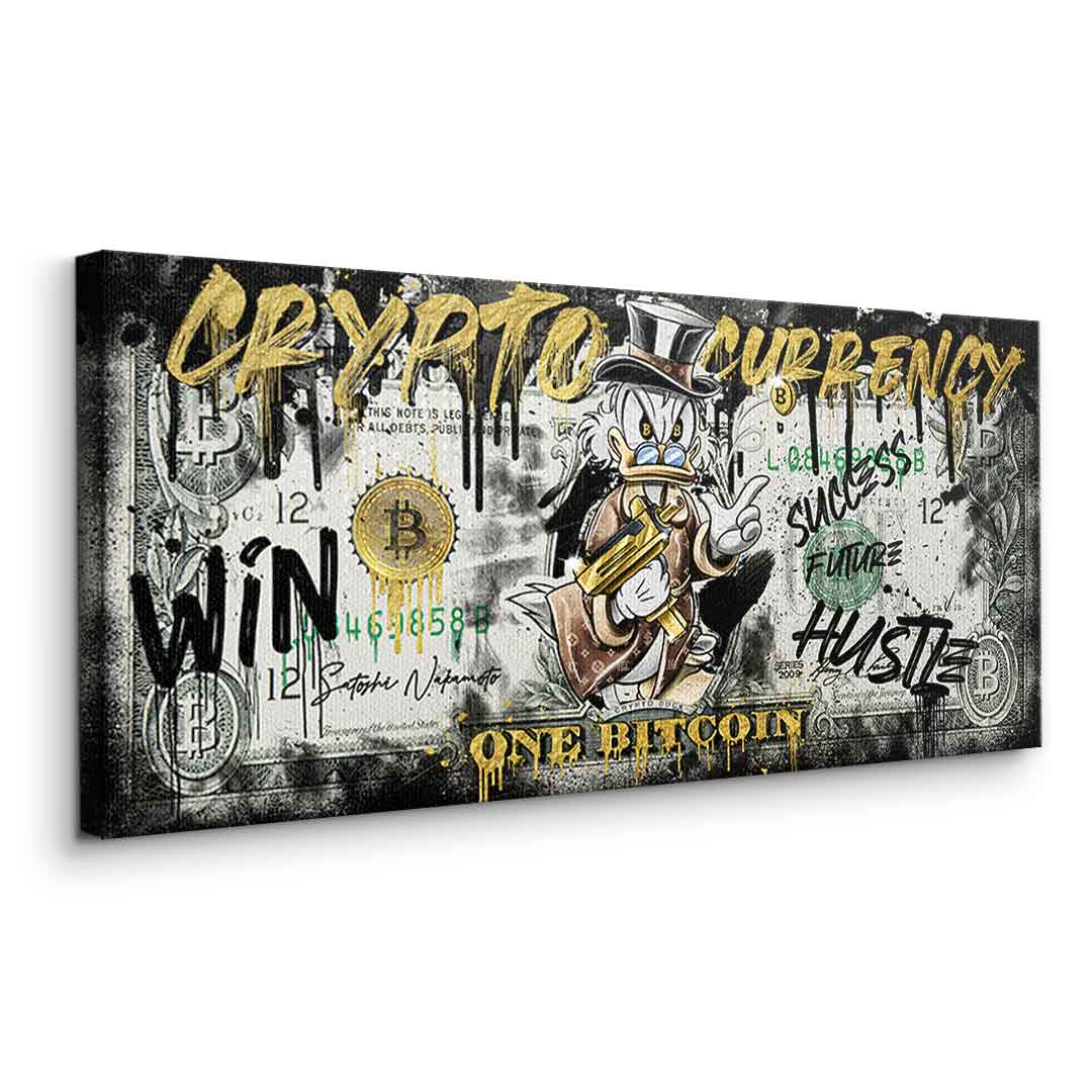 Limited Edition Crypto Duck Canvas Wall Art – High-Quality Gold and Black Prints for Modern Decor 4